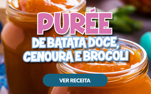 PURÉE DE BATATA DOCE, CENOURA E BROCOLI