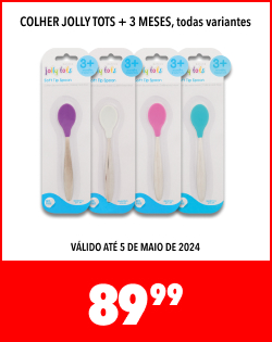 COLHER JOLLY TOTS + 3 MESSES, todas variantes, 89.99