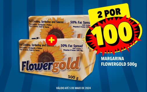 MARGARINA FLOWERGOLD 500g, 2 POR 100