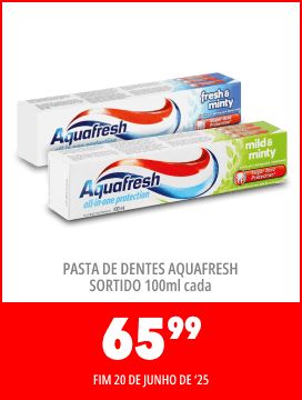 PASTA DE DENTES AQUAFRESH SORTIDO 