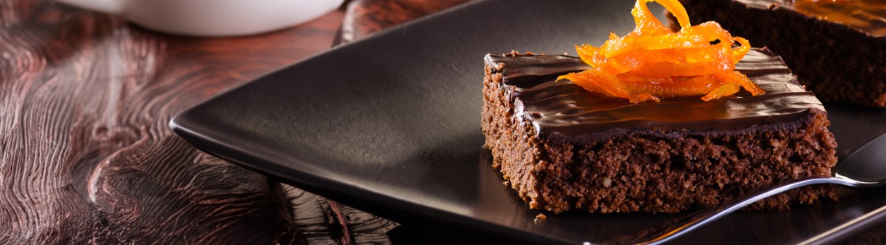Brownies de chocolate e laranja