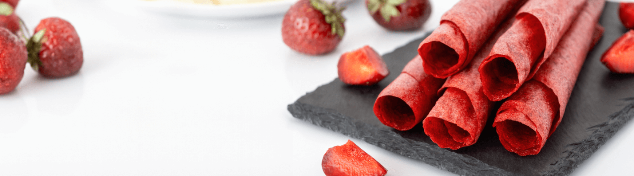 Rolinhos De Fruta Com Morango